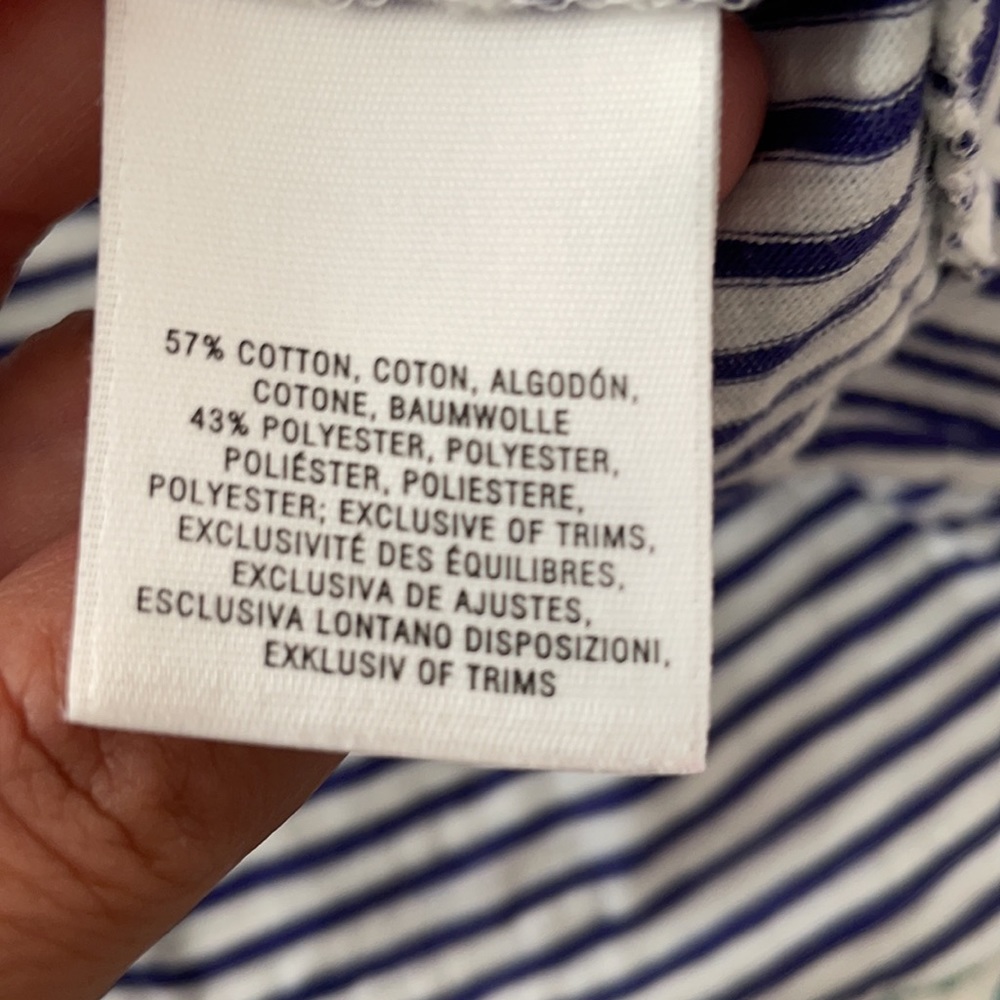 Anthro Postmark Ruffled Striped Tee - image 5